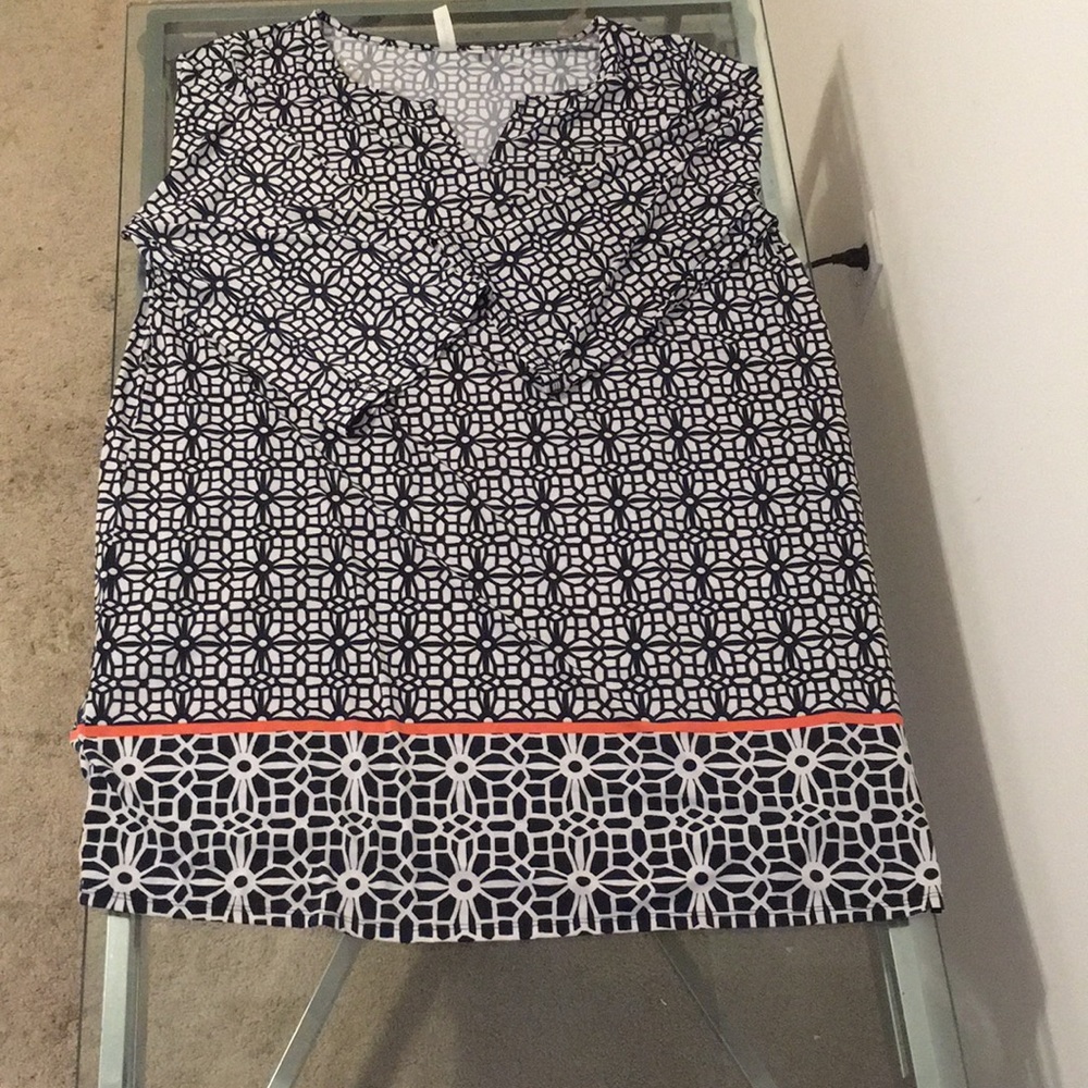 Black and white with a lil bit of pink maxi dress